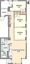 東京都新宿区中町（賃貸マンション3LDK・3階・80.32㎡） その2