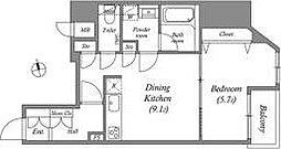 東京メトロ丸ノ内線 本郷三丁目駅 徒歩7分の賃貸マンション 10階1LDKの間取り
