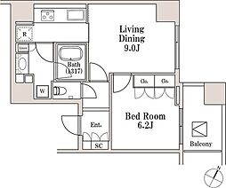 東京メトロ半蔵門線 半蔵門駅 徒歩3分の賃貸マンション 4階1LDKの間取り