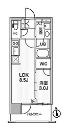 都営大江戸線 新御徒町駅 徒歩1分の賃貸マンション 4階1LDKの間取り