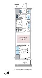 都営大江戸線 新御徒町駅 徒歩1分の賃貸マンション 8階1DKの間取り