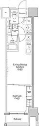 東京メトロ日比谷線 人形町駅 徒歩5分の賃貸マンション 9階1LDKの間取り