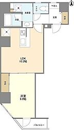 都営大江戸線 新御徒町駅 徒歩3分の賃貸マンション 9階1LDKの間取り