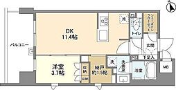 東京メトロ日比谷線 入谷駅 徒歩4分の賃貸マンション 2階1LDKの間取り
