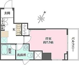 東京メトロ丸ノ内線 茗荷谷駅 徒歩10分の賃貸マンション 8階1Kの間取り