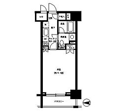 JR山手線 神田駅 徒歩3分の賃貸マンション 10階1Kの間取り