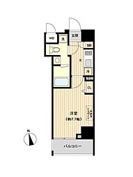 東京メトロ日比谷線 入谷駅 徒歩4分の賃貸マンション 14階1Kの間取り