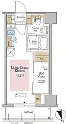 JR京葉線 八丁堀駅 徒歩5分の賃貸マンション 5階1LDKの間取り