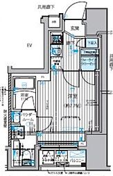都営大江戸線 新御徒町駅 徒歩3分の賃貸マンション 8階1Kの間取り