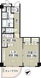 東京メトロ半蔵門線 水天宮前駅 徒歩7分の賃貸マンション 11階1LDKの間取り