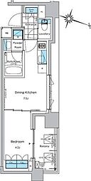 東京メトロ銀座線 神田駅 徒歩2分の賃貸マンション 3階1DKの間取り