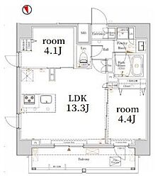 東京メトロ有楽町線 新富町駅 徒歩5分の賃貸マンション 7階1SLDKの間取り