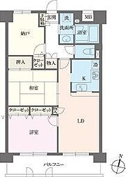 JR山手線 田端駅 徒歩10分の賃貸マンション 5階2SLDKの間取り