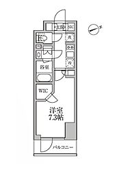 都営大江戸線 新御徒町駅 徒歩3分の賃貸マンション 7階1Kの間取り
