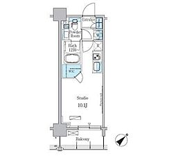 東京メトロ半蔵門線 押上駅 徒歩5分の賃貸マンション 2階ワンルームの間取り