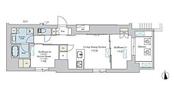 つくばエクスプレス 浅草駅 徒歩1分の賃貸マンション 8階1SLDKの間取り