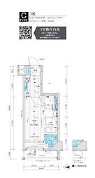 東京メトロ日比谷線 三ノ輪駅 徒歩4分の賃貸マンション 6階1Kの間取り