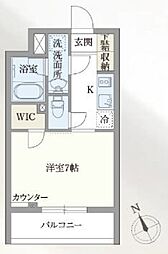 JR総武線 浅草橋駅 徒歩4分の賃貸マンション 2階1Kの間取り