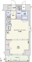 JR総武線 浅草橋駅 徒歩5分の賃貸マンション 4階1LDKの間取り