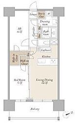 東京メトロ丸ノ内線 新宿御苑前駅 徒歩5分の賃貸マンション 5階1SLDKの間取り