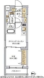 リビオメゾン湯島 1DKの間取図画像