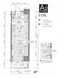 日神デュオステージ浅草三筋 1DKの間取図画像