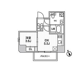 SYFORME江戸川橋 1DKの間取図画像