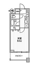 アーデン両国 1Kの間取図画像