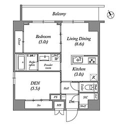 リビオメゾン入谷 1LDKの間取図画像