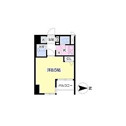 ガーラプレイス錦糸町 1Kの間取図画像