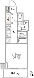 ルミーク門前仲町 200 1Kの間取図画像