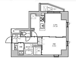 S-RESIDENCE浅草Fiore 1LDKの間取図画像