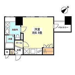 グランカーサ新宿御苑 ワンルームの間取図画像