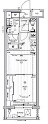 PREMIUMCUBE東高円寺 1DKの間取図画像