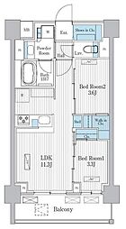 Terra蚕糸の森 2LDKの間取図画像