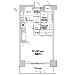 COMFORIA代々木上原 ワンルームの間取図画像