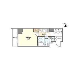 Lien御殿山 1Kの間取図画像