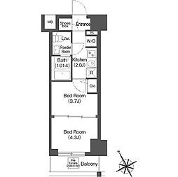 COMFORIALIV根岸二丁目 2Kの間取図画像