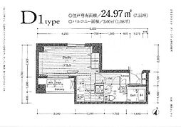 ガラ・シティ神田淡路町 ワンルームの間取図画像