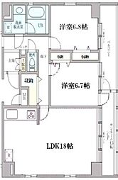 ジェネラスパレス 2LDKの間取図画像