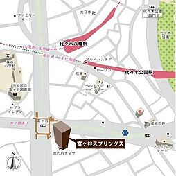 富ヶ谷スプリングス 1LDKの間取図画像