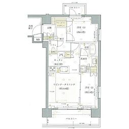グランリビオザ・レジデンス 2LDKの間取図画像