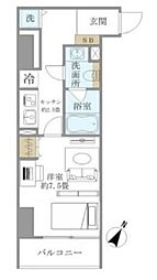 SS.FLAT神楽坂south 1Kの間取図画像
