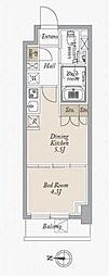 オーキッドレジデンス住吉 1DKの間取図画像