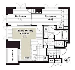 コノエ赤坂丹後町 2LDKの間取図画像