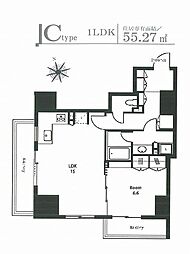 ステイシス町屋 1LDKの間取図画像