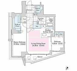 ラ・トゥール渋谷神南 2LDKの間取図画像