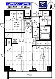 ステージグランデ新御徒町アジールコート 1SLDKの間取図画像