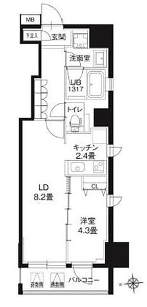 東京都台東区台東３丁目(賃貸マンション1LDK・8階・40.50㎡)の写真 その2