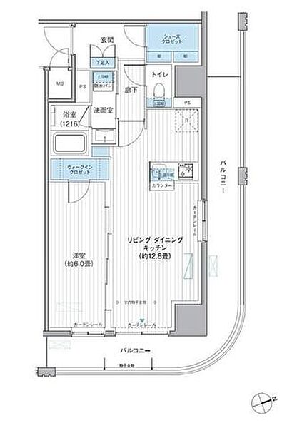 東京都台東区駒形１丁目(賃貸マンション1LDK・6階・43.37㎡)の写真 その2